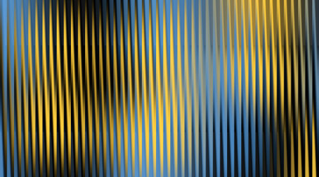 This image showcases an abstract background with vertical lines in a blend of blue, gold, and black. It is a modern design suitable for various creative projects.の写真素材