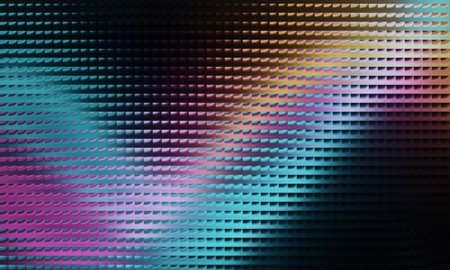 A colorful abstract background with a pixelated grid pattern offers a modern and vibrant aesthetic....