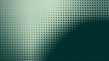 A visually striking abstract pattern composed of numerous small squares arranged in a grid. The squares exhibit a subtle gradient effect, transitioning from light to dark, creating depth and dimensionの写真素材