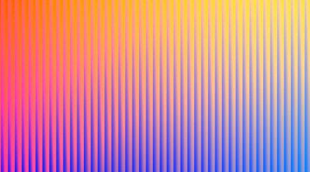 Abstract background with diagonal stripes in blue, orange and yellow colors.の写真素材