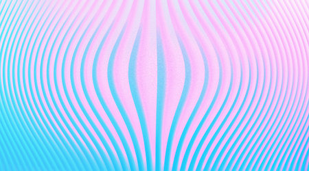 A captivating abstract background featuring wavy lines in a harmonious blend of pink and blue...