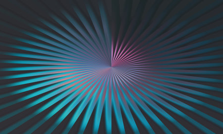 An eye-catching abstract background with radiating lines in blue and pink. The burst effect creates a sense of energy and dynamism. Great for modern designs.の写真素材