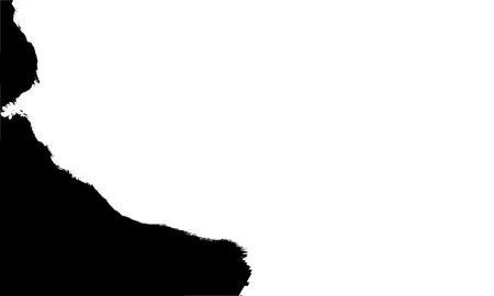 A stark contrast of black and white defines this torn paper edge, perfect for adding a raw, textured element to any design. Isolated on white, versatile and clean.の写真素材