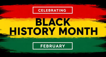 Black History Month. Banner with flag of Bolivia. Vector illustration.の素材