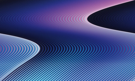 abstract blue background with some smooth lines in it (see portfolio for more in this series)の写真素材