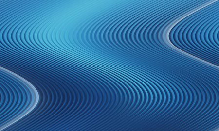 Abstract blue background with lines and waves. Vector illustration for your design