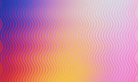 Abstract background with wavy lines. Vector illustration. Gradient.