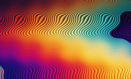 Abstract wavy colorful background. 3d rendering, 3d illustration.の写真素材