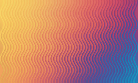 Abstract background with wavy lines. Vector illustration. Colorful gradient.