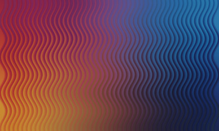Abstract background with wavy lines in blue and orange colors. Vector illustration