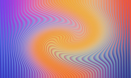 Abstract colorful background with wavy lines and gradient. Vector illustration.