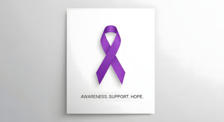 Prostate Cancer Awareness Ribbon. Vector Illustration. Design Template.の素材
