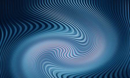 Abstract blue background with wavy lines. Vector illustration for your design