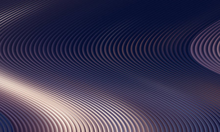 abstract background with smooth wavy lines in blue and brown colorsの写真素材