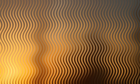 abstract background with smooth wavy lines in yellow and brown colorsの写真素材