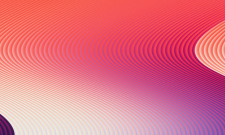 abstract background with smooth wavy lines in pink and orange colors