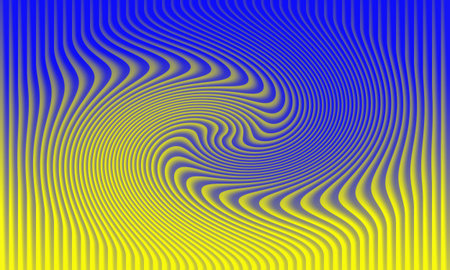 abstract background with yellow and blue stripes in the form of a spiral