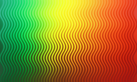Abstract background with wavy lines in yellow, green and orange colorsの写真素材