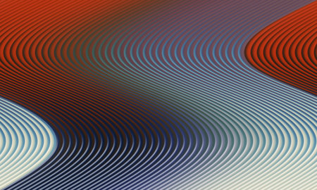 abstract background with smooth lines in blue, orange and brown colors