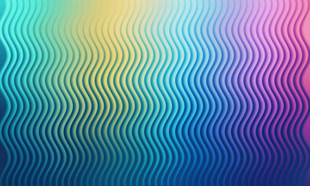 Abstract background with wavy lines. Vector illustration. Gradient colors.の写真素材