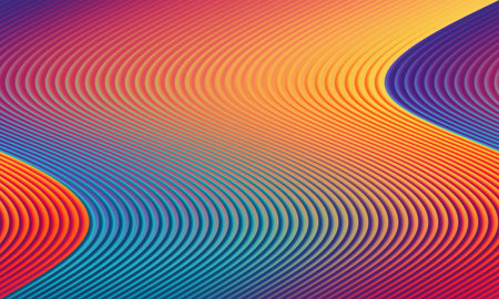 Colorful abstract background with wavy lines. Vector illustration EPS10の写真素材