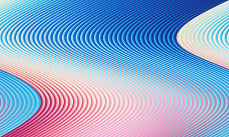 Abstract background with wavy lines. Vector illustration. Pink and blue colors.の写真素材