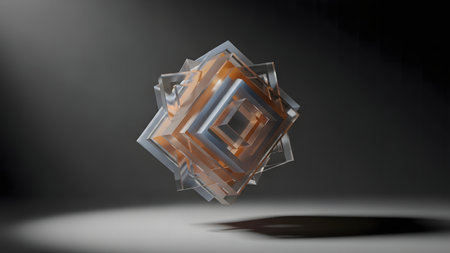 Shield with green check mark, 3D rendering isolated on white backgroundの素材