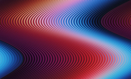 abstract background with smooth lines in blue, pink and purple colors