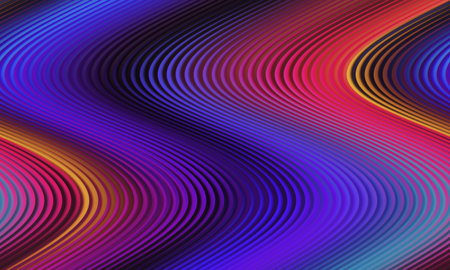 Colorful smooth wavy lines background. Vector illustration for your design