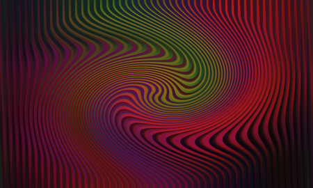 abstract background with red and green wavy lines. vector illustration