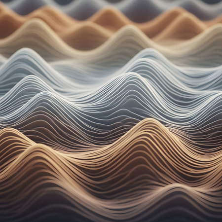 Abstract wavy background. 3d rendering, 3d illustration.の素材