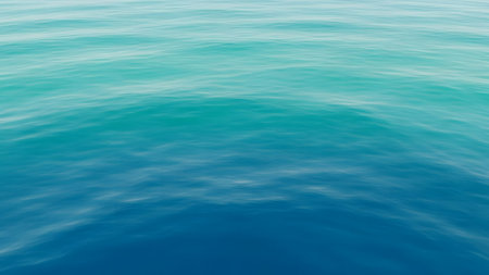 Blue sea water surface. Abstract nature background. 3d render illustrationの素材