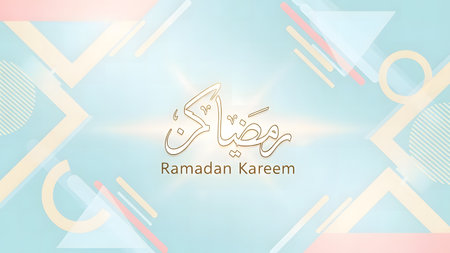 Ramadan Kareem greeting card. Ramadan Kareem vector illustration.の素材