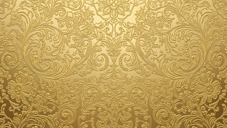 Gold background with floral pattern. Element for design. Template for designの素材