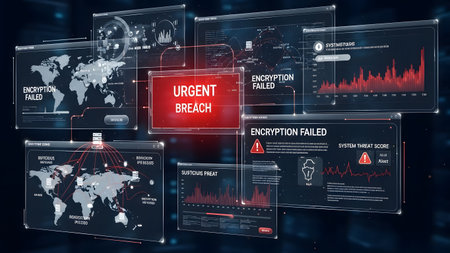 Digital composite of Futuristic interface with graphs and charts 3D renderingの素材