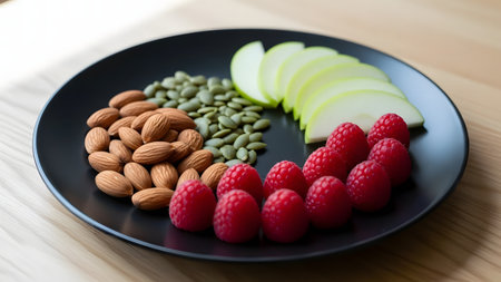 Healthy food background. Ingredients for cooking smoothies. Top view.の素材