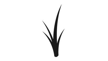 Black grass icon isolated on white background. Vector illustration. Eps 10.のイラスト素材