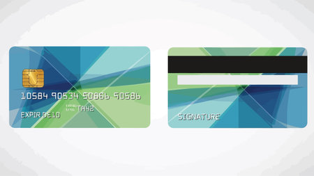 Illustration of a credit card on a white background. Vector illustrationのイラスト素材