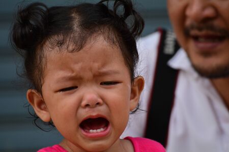 The girl is crying,Thailand,Uttaradit Provinceのeditorial素材