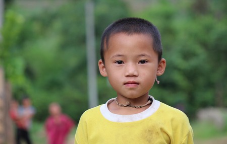 BAAN TEE CHOR CHEE , MAE CHAN, Umphang,TAK, Thailand,, Photo taken July 4,2014,Pa Ka Ka Yor kid in the mountain のeditorial素材