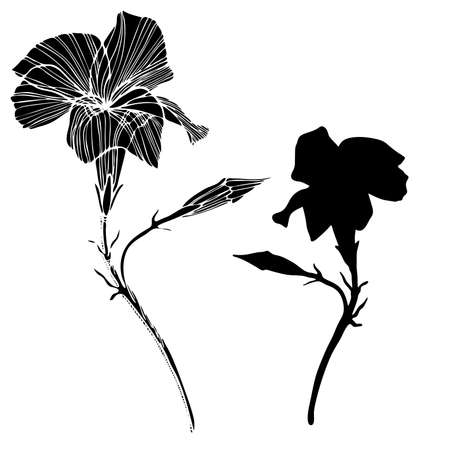 Elements isolated on white background. In black and white style. Can be used for printing on paper, stickers, badges, bijouterie.のイラスト素材