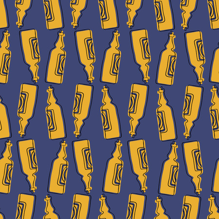 Seamless pattern with the image of Beverages. Vector illustration. Design can be used for, wallpaper, clothing, wrapping paper.のイラスト素材