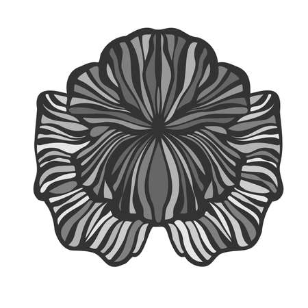 Modern isolated black and white geometric abstract illustration designのイラスト素材