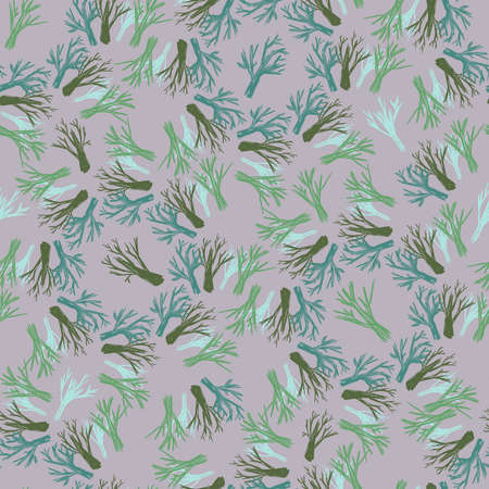 Vector colorful abstract seamless pattern design illustration with decorative tree branches