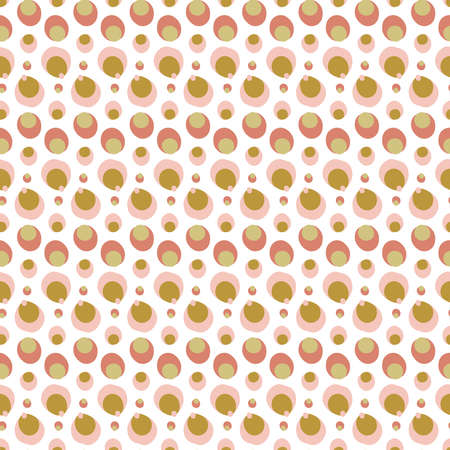 Vector seamless colorful pattern of ornamental abstract dots and circles in pastel tonesのイラスト素材
