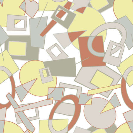 Modern seamless stylised colorful design with abstract geometric shapesのイラスト素材