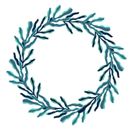 Vector isolated design botanical cute garland floral vignetteのイラスト素材