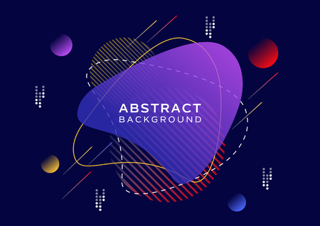 Colorful geometric background. Minimalis shapes composition for posterのイラスト素材