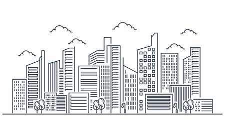 Building City Lineのイラスト素材