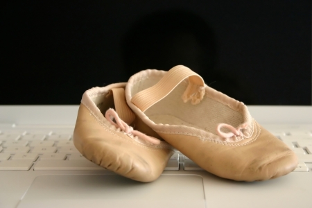 Ballet and computerの写真素材